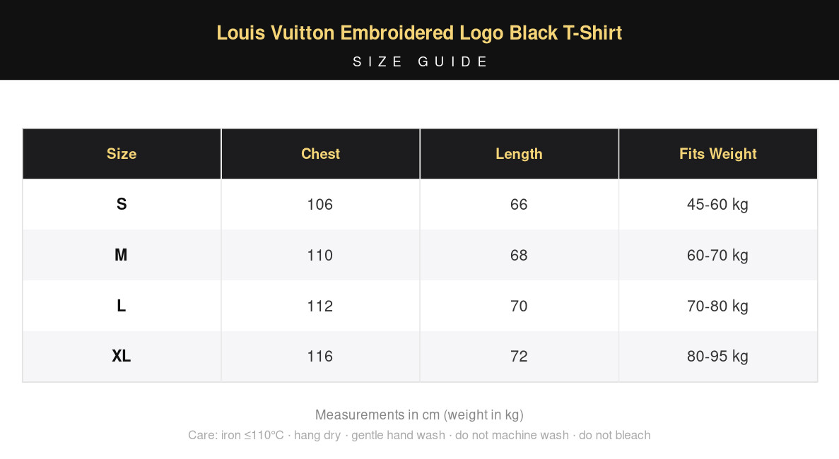 Louis Vuitton Embroidered Logo Black T-Shirt view 8