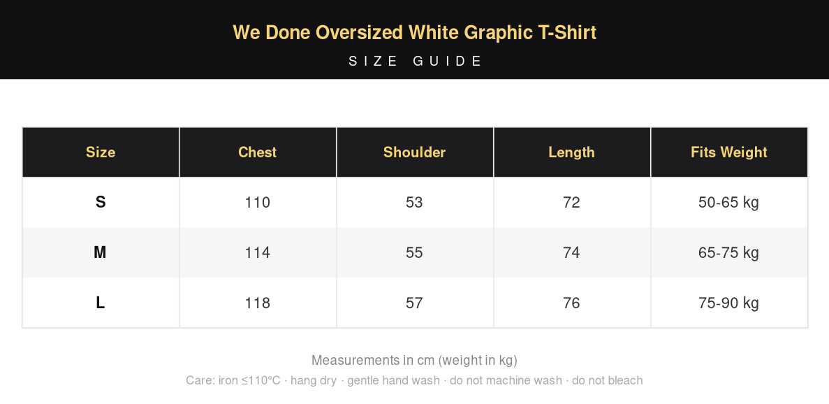 We Done Oversized White Graphic T-Shirt view 12