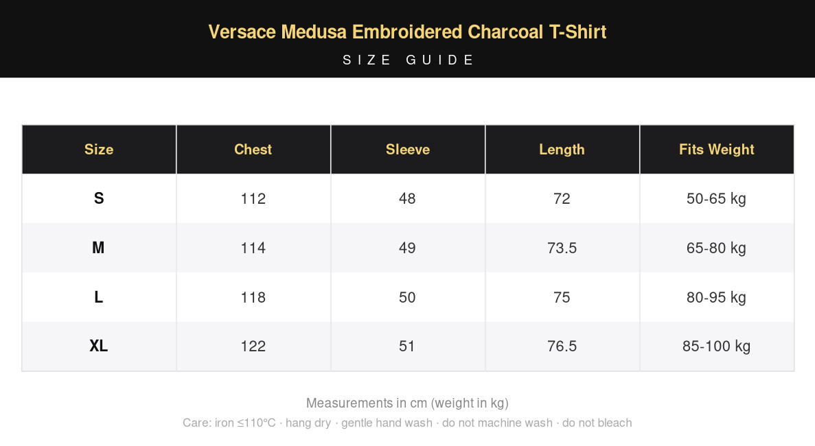 Versace Medusa Embroidered Charcoal T-Shirt view 17