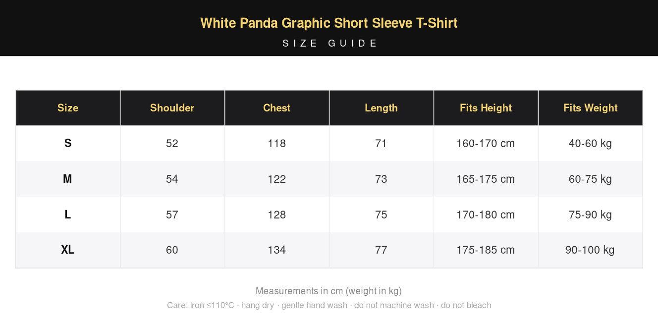 White Panda Graphic Short Sleeve T-Shirt view 19