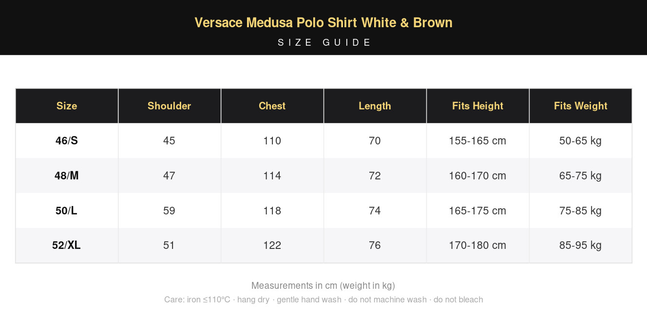 Versace Medusa Polo Shirt White & Brown view 9