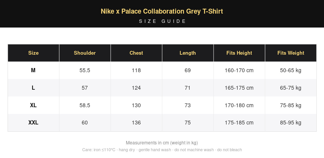 Nike x Palace Collaboration Grey T-Shirt view 8