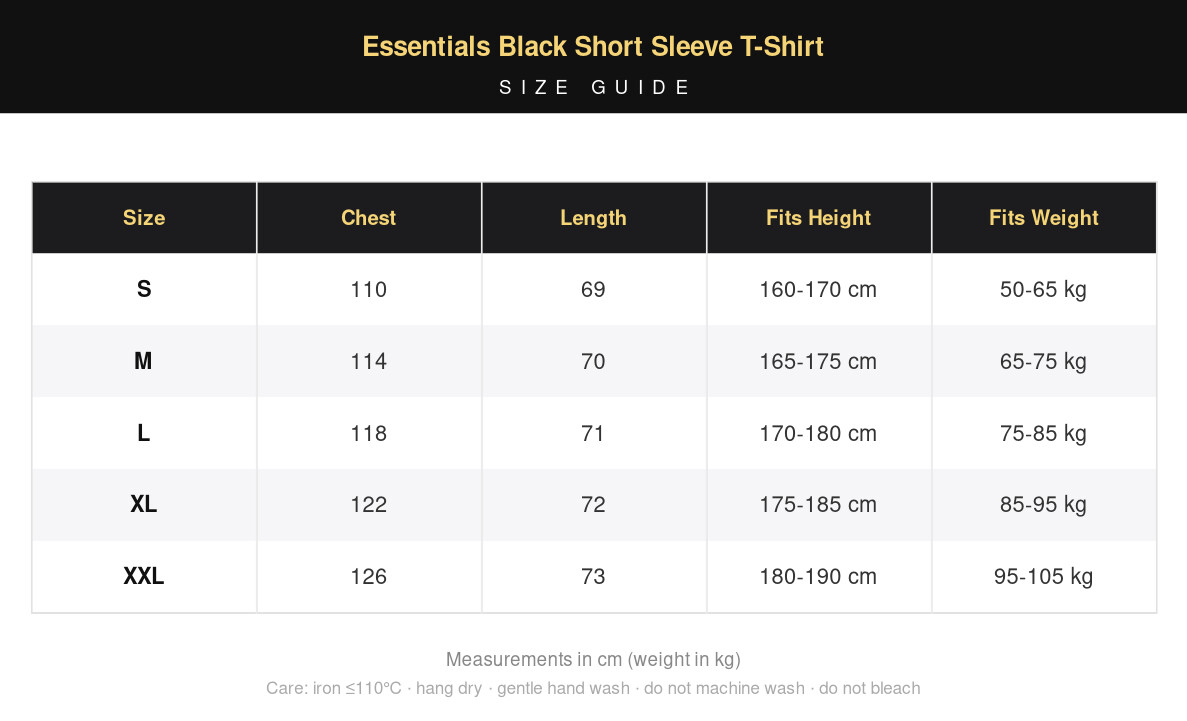 Essentials Black Short Sleeve T-Shirt view 11
