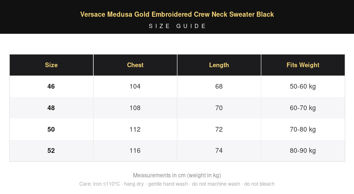 Versace Medusa Gold Embroidered Crew Neck Sweater Black view 15