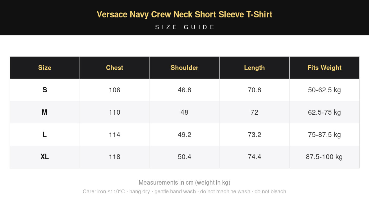 Versace Navy Crew Neck Short Sleeve T-Shirt view 14