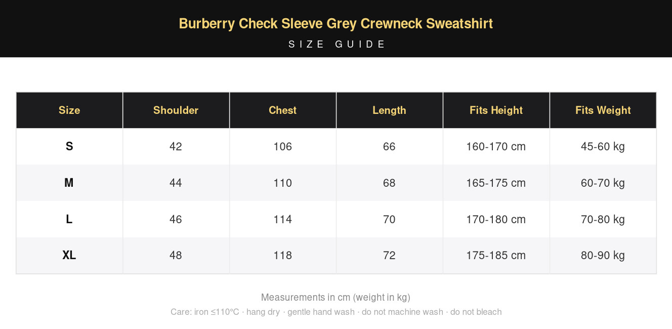 Burberry Check Sleeve Grey Crewneck Sweatshirt view 17