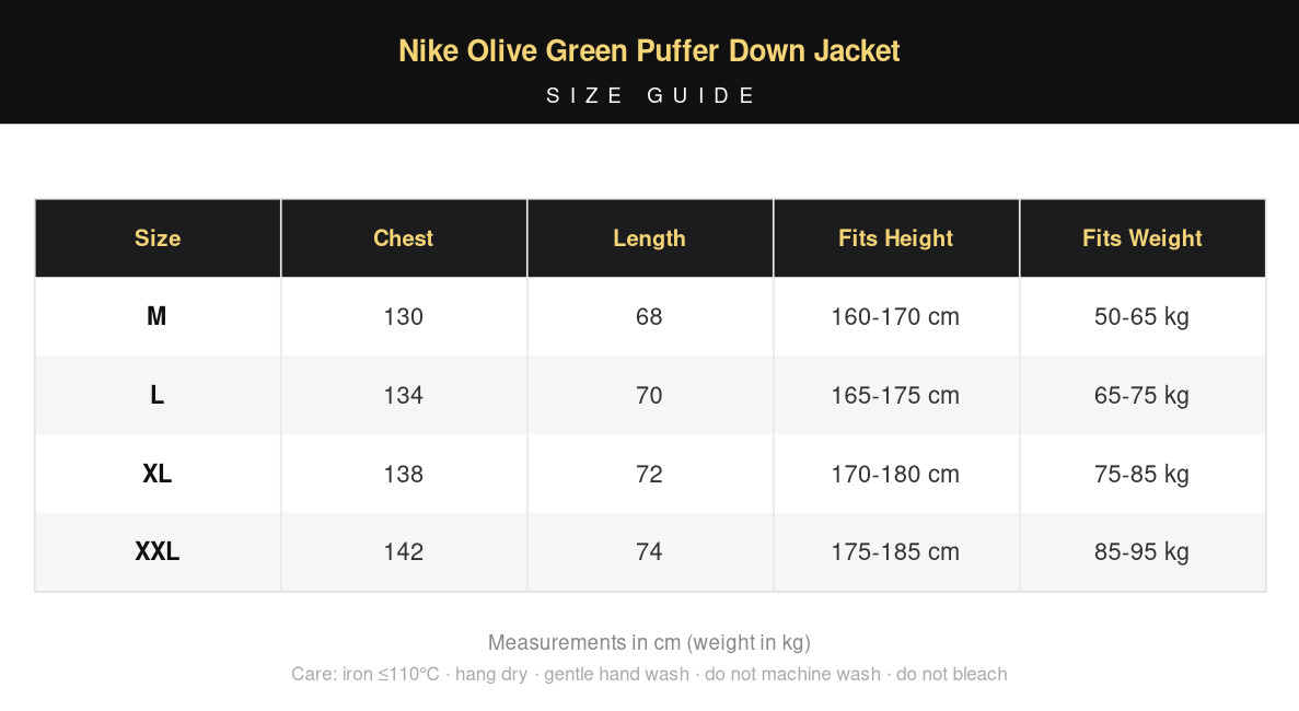 Nike Olive Green Puffer Down Jacket view 14