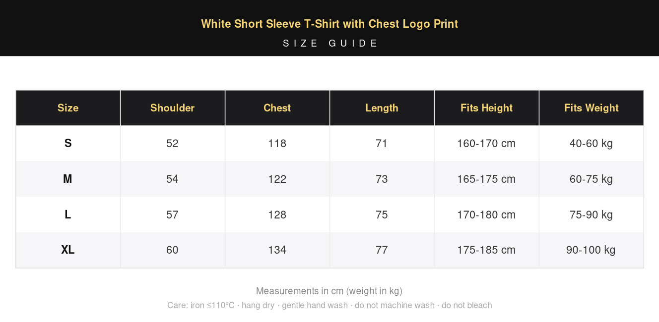 White Short Sleeve T-Shirt with Chest Logo Print view 16