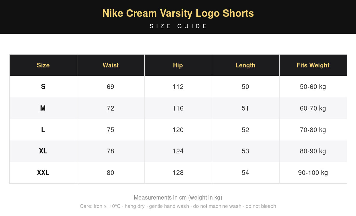 Nike Cream Varsity Logo Shorts view 8