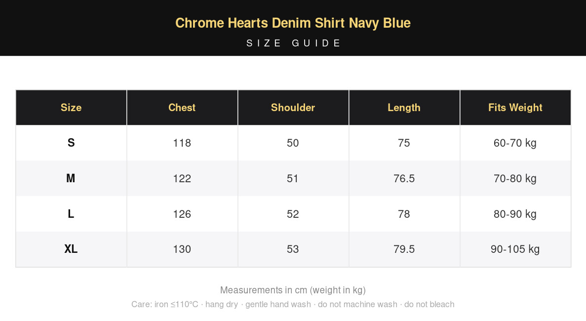 Chrome Hearts Denim Shirt Navy Blue view 15