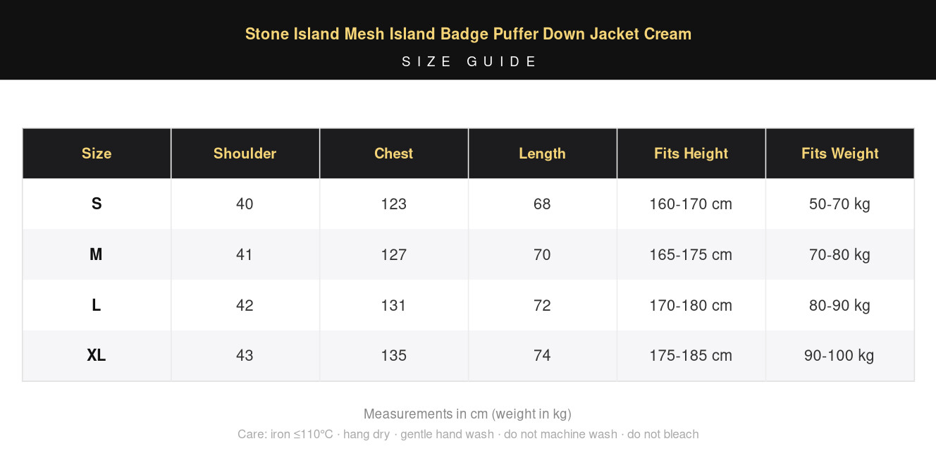 Stone Island Mesh Island Badge Puffer Down Jacket Cream view 21