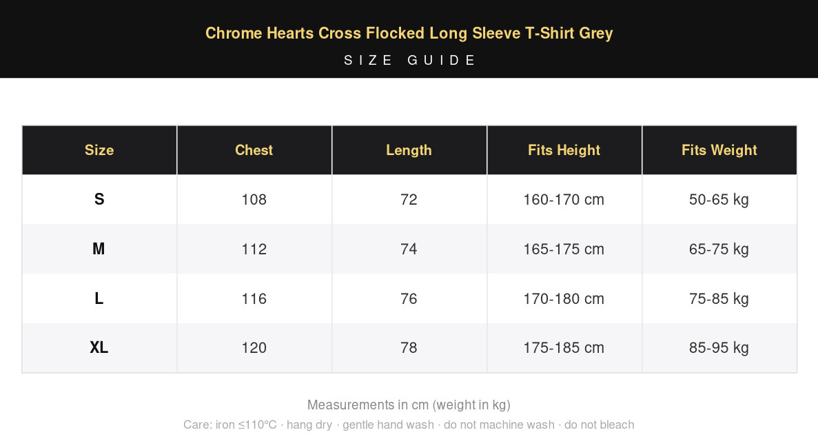 Chrome Hearts Cross Flocked Long Sleeve T-Shirt Grey view 21