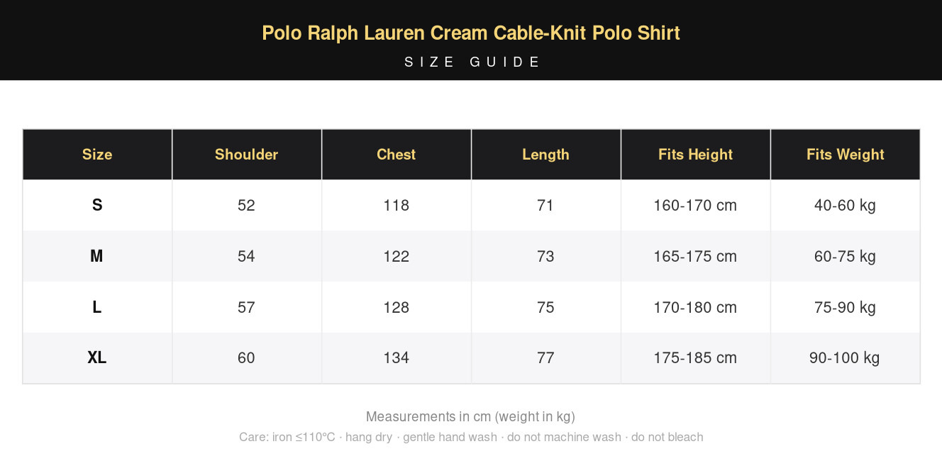 Polo Ralph Lauren Cream Cable-Knit Polo Shirt view 9