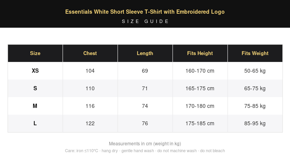 Essentials White Short Sleeve T-Shirt with Embroidered Logo view 9