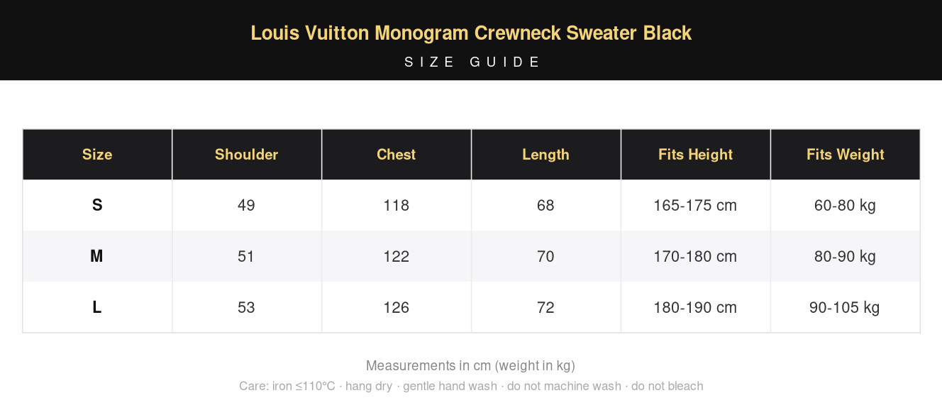 Louis Vuitton Monogram Crewneck Sweater Black view 13