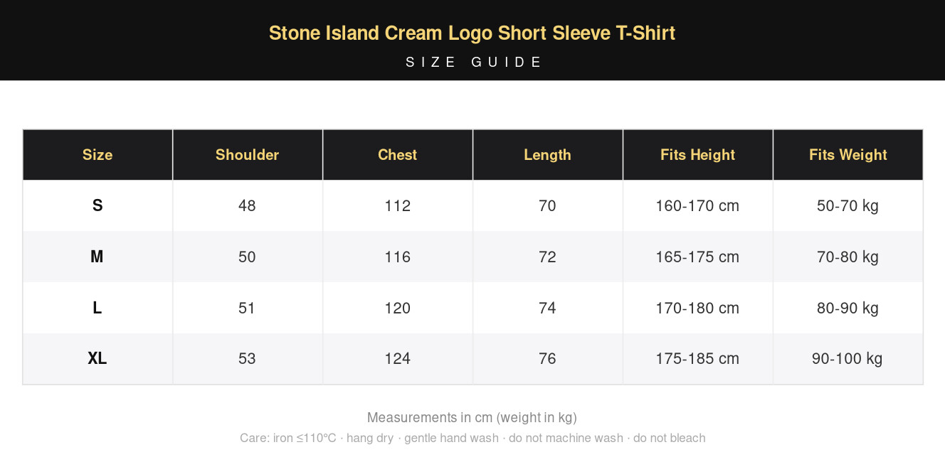 Stone Island Cream Logo Short Sleeve T-Shirt view 10