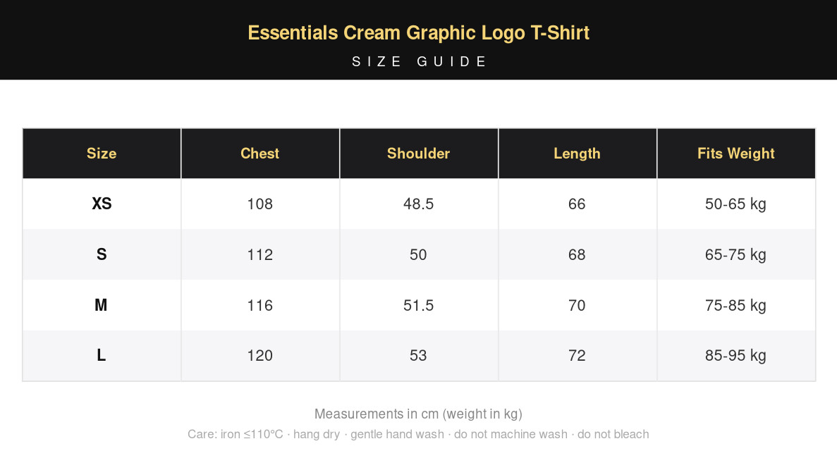 Essentials Cream Graphic Logo T-Shirt view 17