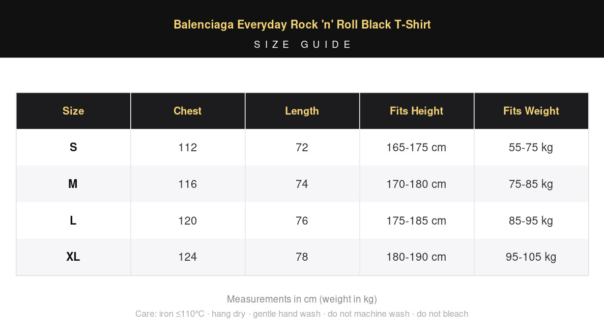 Balenciaga Everyday Rock 'n' Roll Black T-Shirt view 13