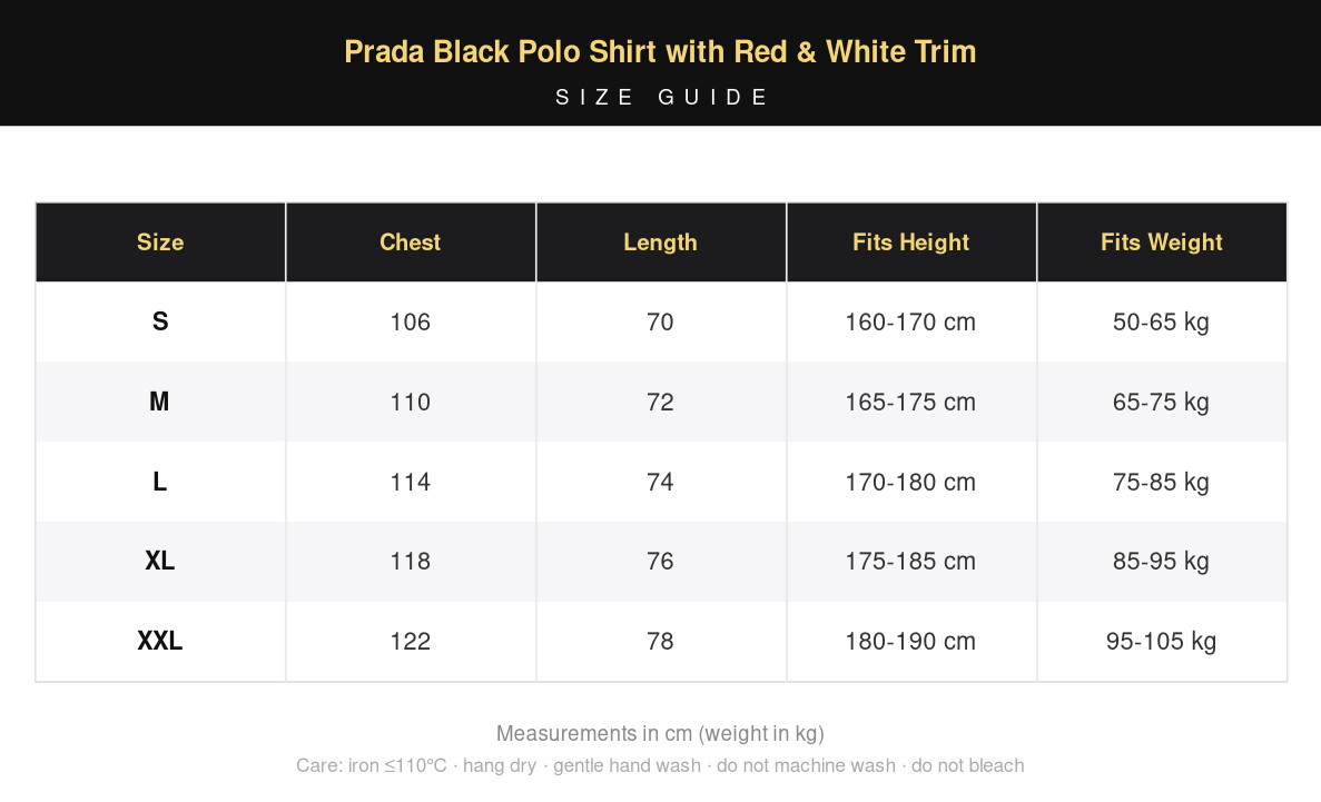 Prada Black Polo Shirt with Red & White Trim view 13