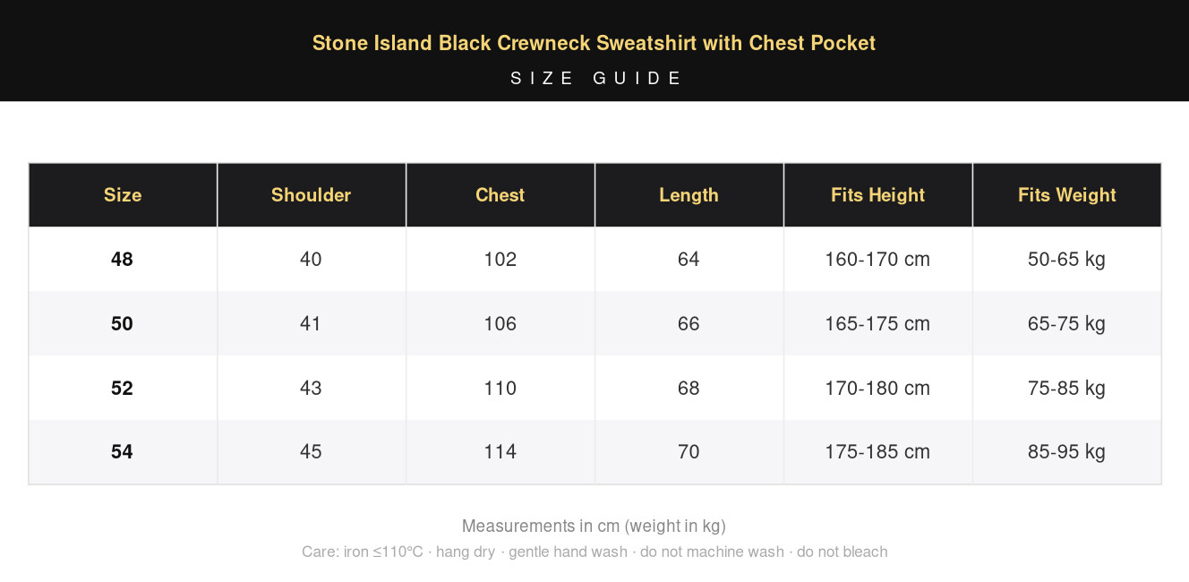 Stone Island Black Crewneck Sweatshirt with Chest Pocket view 10