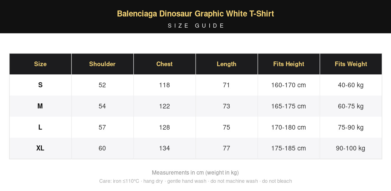 Balenciaga Dinosaur Graphic White T-Shirt view 11