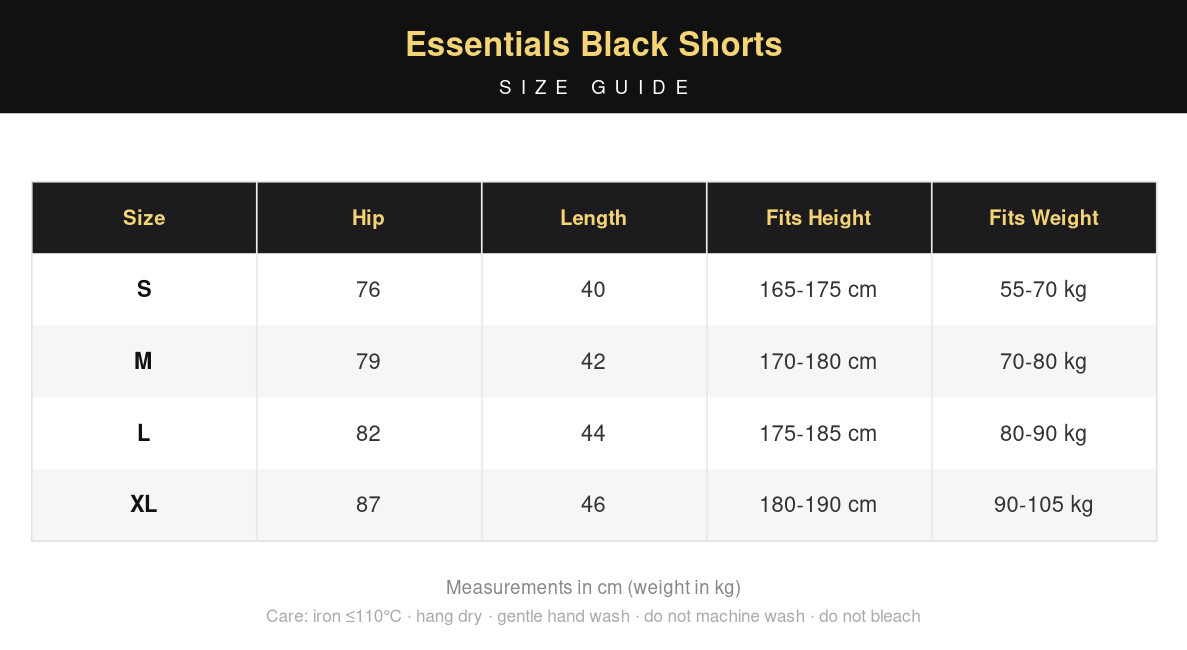 Essentials Black Shorts view 10