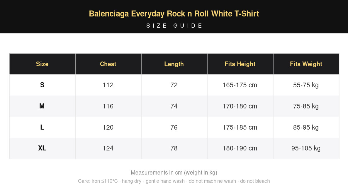Balenciaga Everyday Rock n Roll White T-Shirt view 15