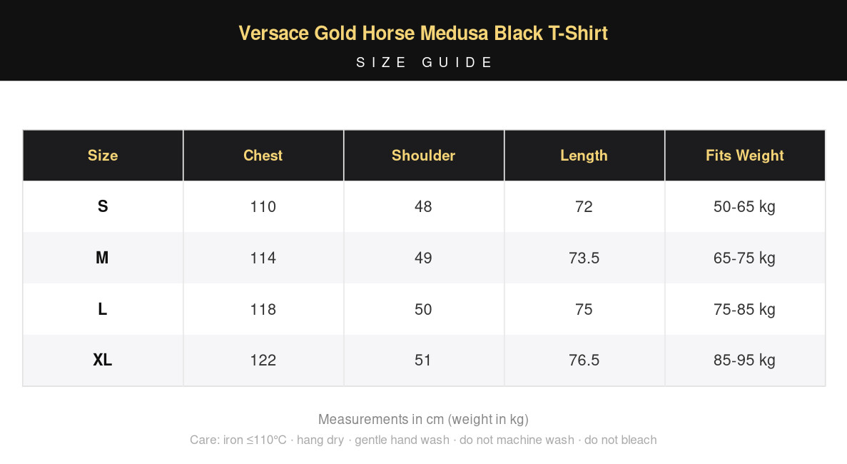 Versace Gold Horse Medusa Black T-Shirt view 18