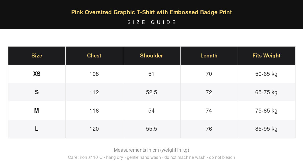 Pink Oversized Graphic T-Shirt with Embossed Badge Print view 12