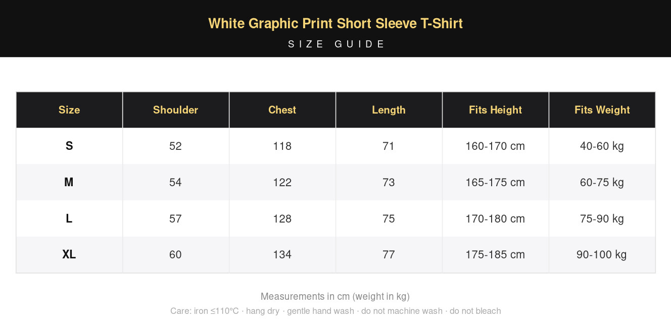 White Graphic Print Short Sleeve T-Shirt view 15