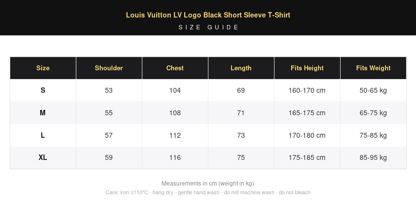 Louis Vuitton LV Logo Black Short Sleeve T-Shirt view 12