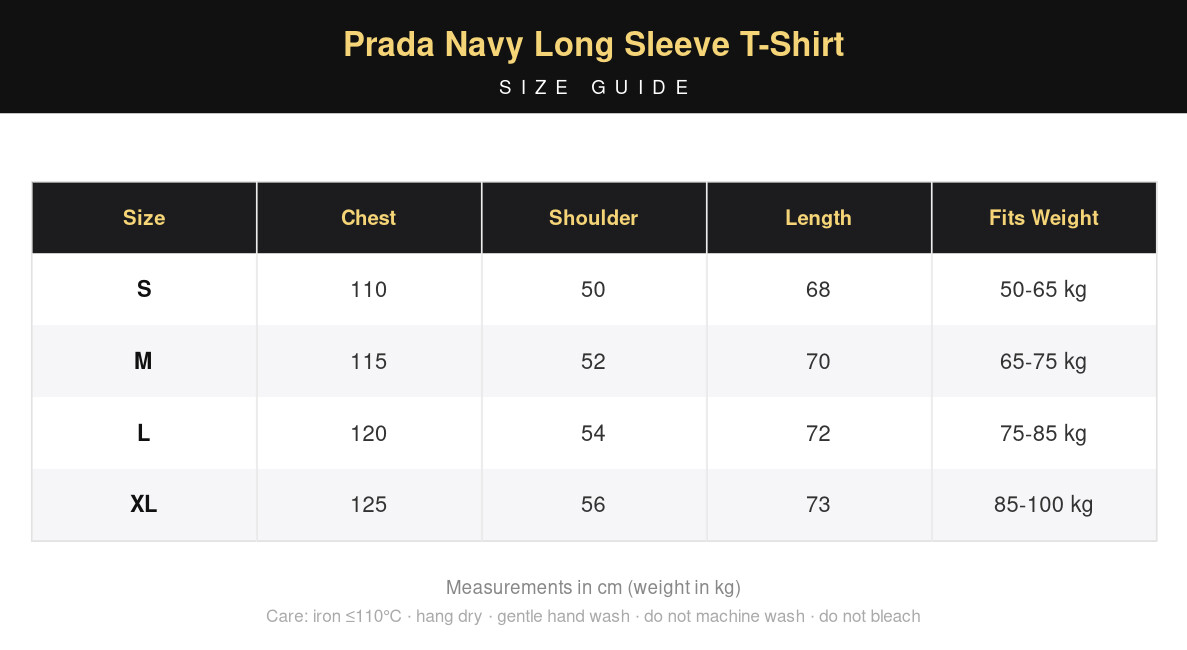 Prada Navy Long Sleeve T-Shirt view 9