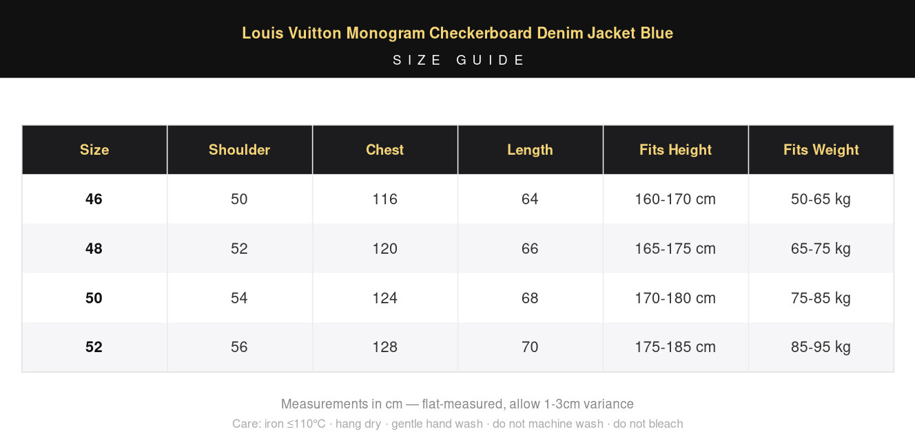 Louis Vuitton Monogram Checkerboard Denim Jacket Blue view 15