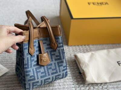 Fendi Pequin Tote Bag view 3