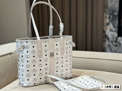 MCM Monogram Tote Bag view 9