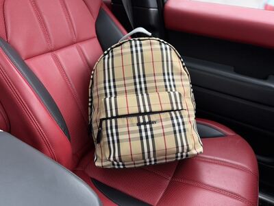 Burberry Check Backpack view 6
