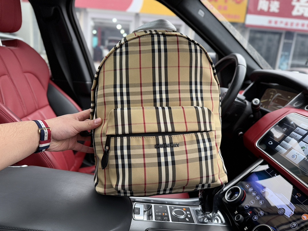 Burberry Check Backpack view