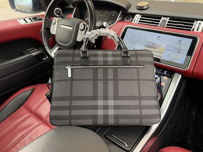 Burberry Striped Crossbody Bag view 8