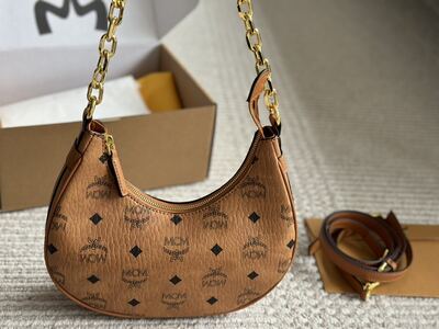 MCM Crescent Shoulder Bag