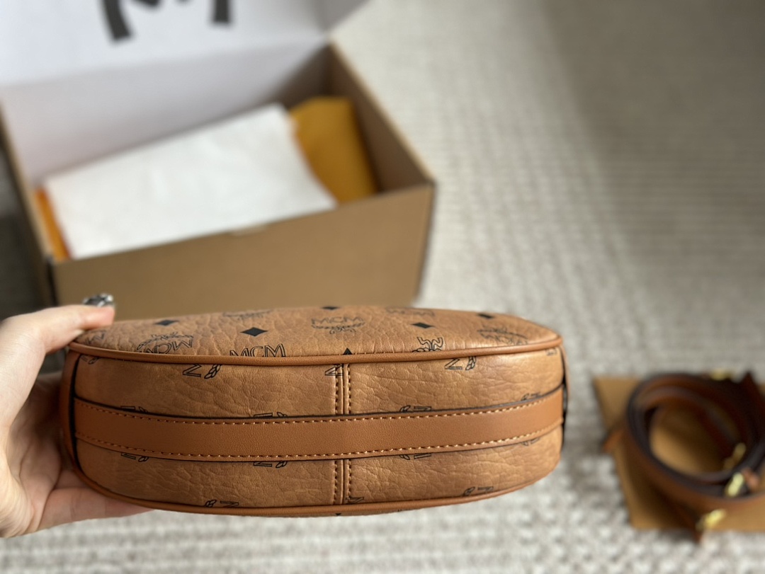 MCM Crescent Shoulder Bag view