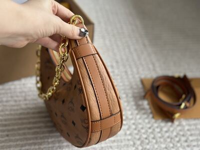 MCM Crescent Shoulder Bag view 5