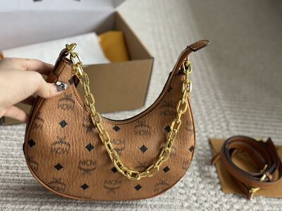 MCM Crescent Shoulder Bag view 6