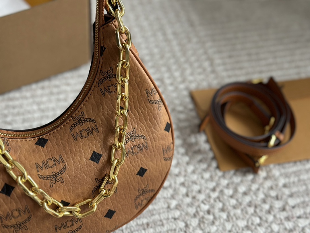 MCM Crescent Shoulder Bag view