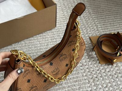 MCM Crescent Shoulder Bag view 8