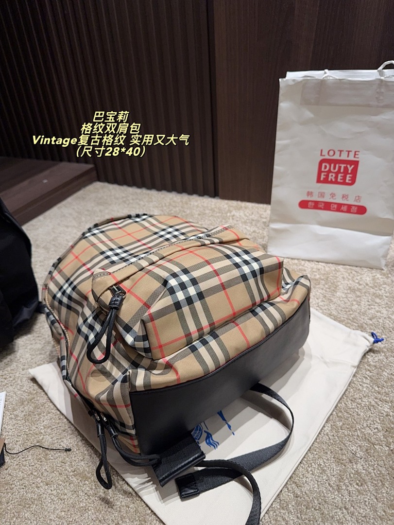 Burberry Check Backpack view