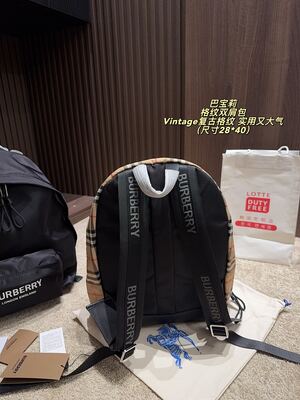 Burberry Check Backpack view 7