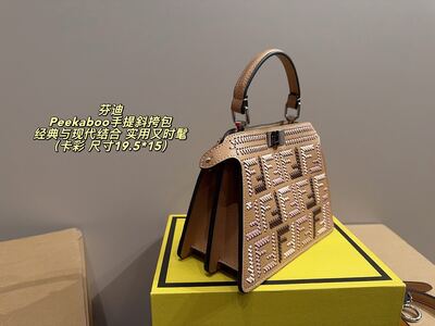 Fendi Peekaboo Woven Shoulder Bag view 6