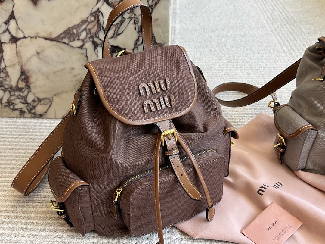 Miu Miu Logo Backpack view