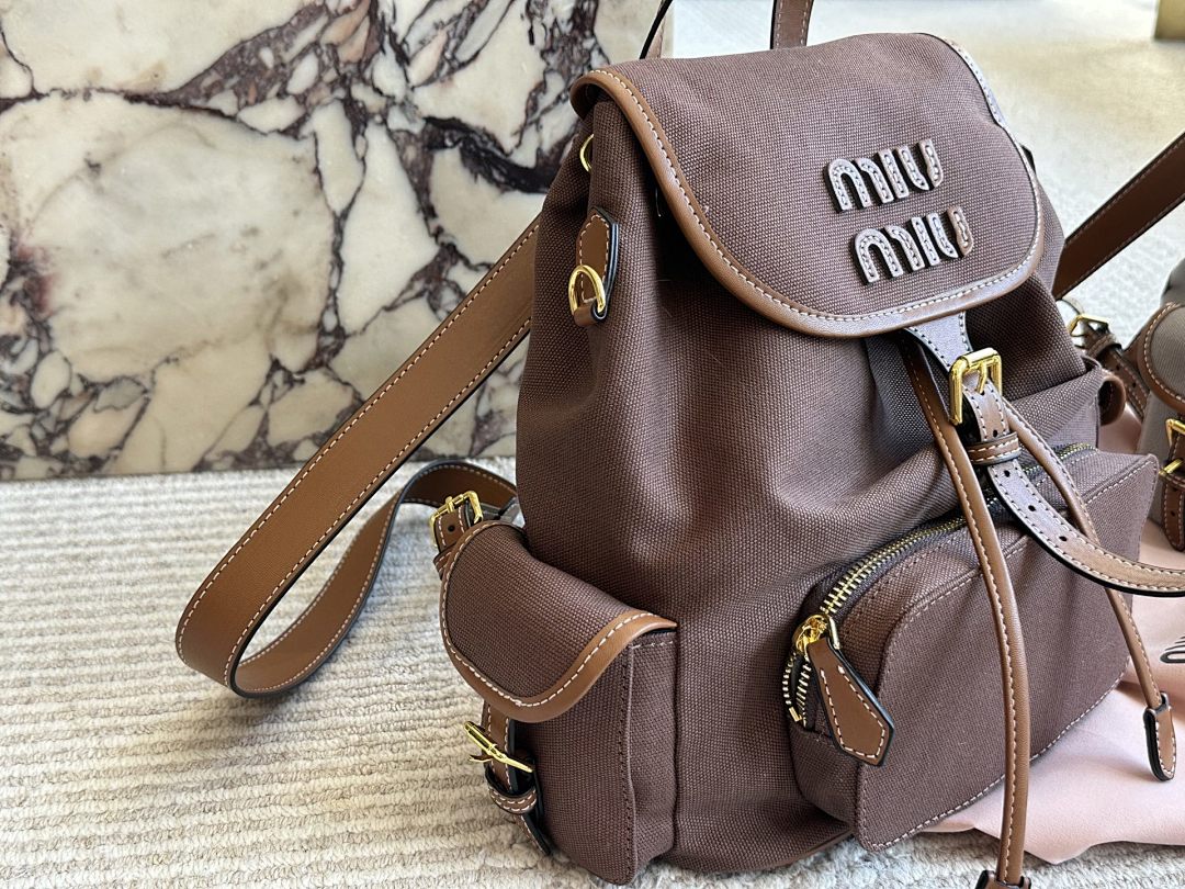 Miu Miu Logo Backpack view