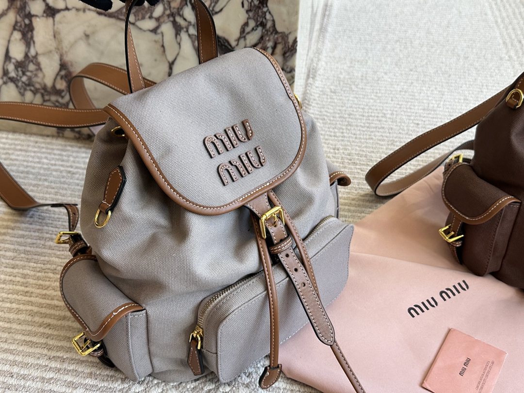 Miu Miu Logo Backpack